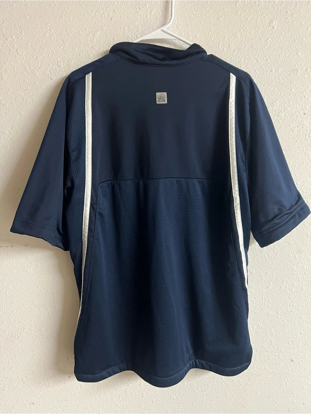 Nike Navy Short-Sleeve basketball warm-up shooting shirt with White Trim